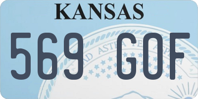 KS license plate 569GOF