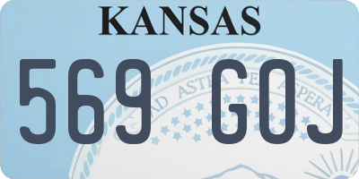 KS license plate 569GOJ