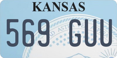 KS license plate 569GUU