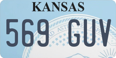KS license plate 569GUV