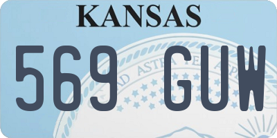 KS license plate 569GUW