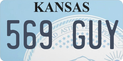 KS license plate 569GUY