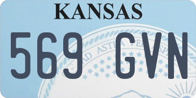 KS license plate 569GVN
