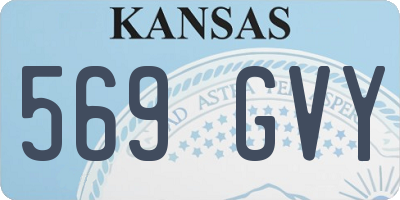 KS license plate 569GVY