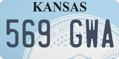 KS license plate 569GWA