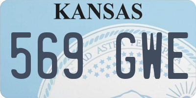 KS license plate 569GWE