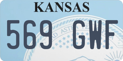 KS license plate 569GWF