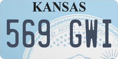 KS license plate 569GWI