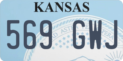 KS license plate 569GWJ
