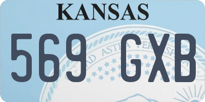 KS license plate 569GXB