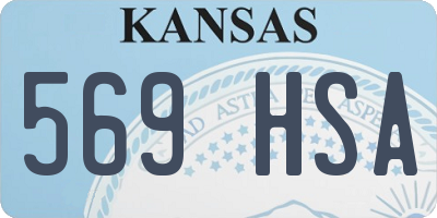 KS license plate 569HSA