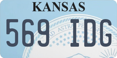 KS license plate 569IDG