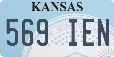 KS license plate 569IEN