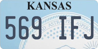 KS license plate 569IFJ