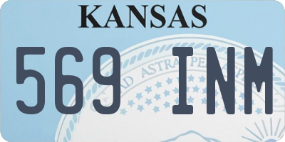 KS license plate 569INM
