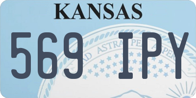 KS license plate 569IPY