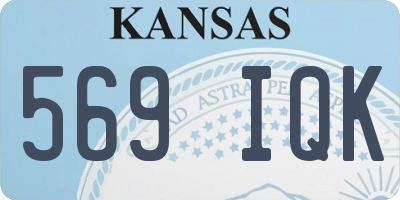 KS license plate 569IQK