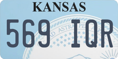 KS license plate 569IQR