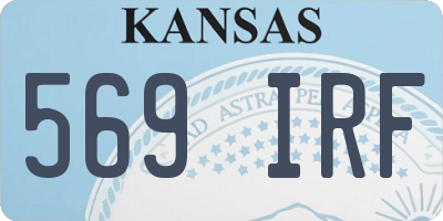 KS license plate 569IRF