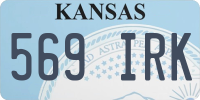 KS license plate 569IRK
