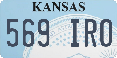 KS license plate 569IRO