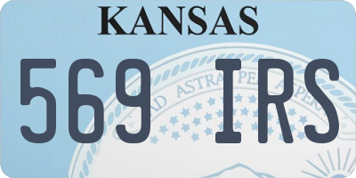KS license plate 569IRS