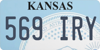KS license plate 569IRY