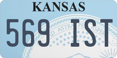 KS license plate 569IST