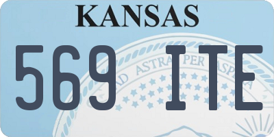 KS license plate 569ITE