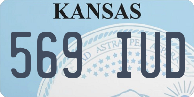 KS license plate 569IUD