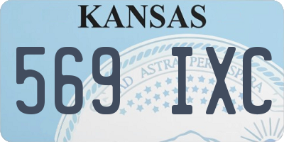 KS license plate 569IXC