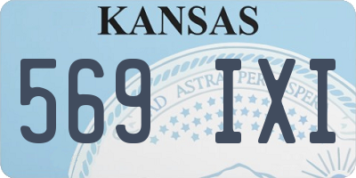 KS license plate 569IXI