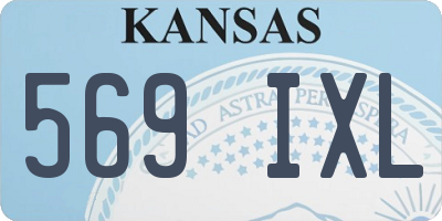 KS license plate 569IXL