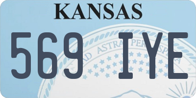 KS license plate 569IYE