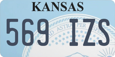 KS license plate 569IZS