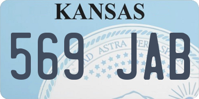 KS license plate 569JAB