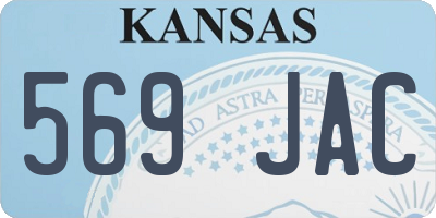 KS license plate 569JAC