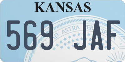 KS license plate 569JAF