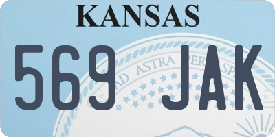 KS license plate 569JAK
