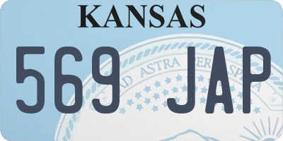 KS license plate 569JAP