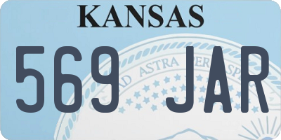 KS license plate 569JAR