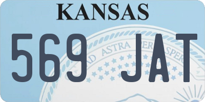 KS license plate 569JAT