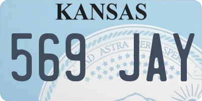 KS license plate 569JAY
