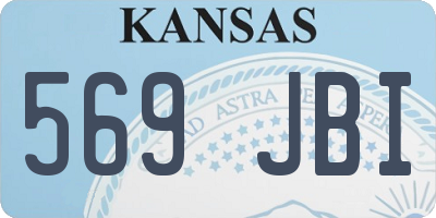 KS license plate 569JBI