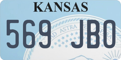 KS license plate 569JBO