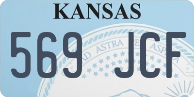 KS license plate 569JCF