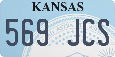 KS license plate 569JCS