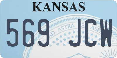 KS license plate 569JCW