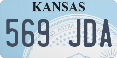 KS license plate 569JDA