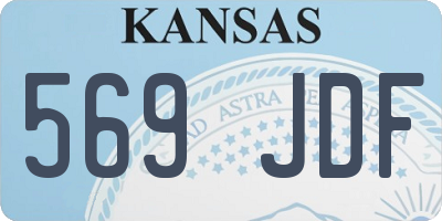 KS license plate 569JDF
